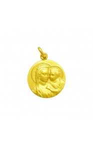 Medalla Virgen del Buen Consejo de oro amarillo de 18 Kt