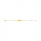 Pulsera infantil con placa de oro amarillo, corazón