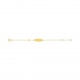 Pulsera infantil con placa de oro amarillo, mariposa