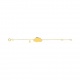 Pulsera infantil con placa de oro amarillo, nube y estrella