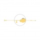 Pulsera infantil con placa de oro amarillo, nube y estrella