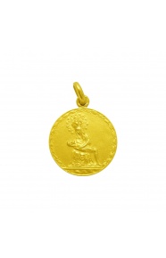 Medalla Virgen de la Piedad de oro amarillo de 18 Kt