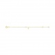 Pulsera infantil de oro amarillo con perla, estrella