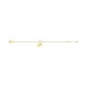 Pulsera infantil de oro amarillo, estrella y bolita