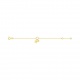 Pulsera infantil de oro amarillo, estrella y bolita