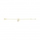 Pulsera infantil de oro amarillo con esmalte, unicornio y estrella