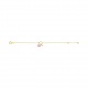 Pulsera infantil de oro amarillo con esmalte, corazón y estrella