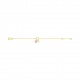 Pulsera infantil de oro amarillo con esmalte, corazón y estrella