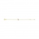Pulsera infantil de oro amarillo con esmalte, unicornio