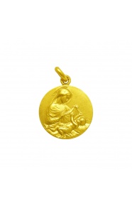Medalla Virgen Madre de oro amarillo de 18 Kt