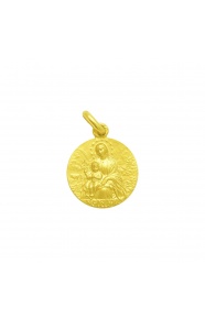 Medalla Nuestra Señora de la Paz de oro amarillo de 18 Kt