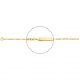 Pulsera infantil con placa recta de oro amarillo de 18 Kt, cadena marinera 3+1 de 2 mm