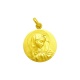 Medalla Virgen de los Dolores de oro amarillo de 18 Kt