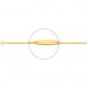 Pulsera infantil con placa redondeada de oro amarillo de 18 Kt, cadena marinera de 2 mm
