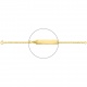 Pulsera infantil con placa recta de oro amarillo de 18 Kt, cadena marinera de 2 mm