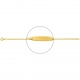 Pulsera infantil con placa redondeada diamantada de oro amarillo de 18 Kt, cadena marinera de 2 mm