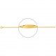 Pulsera infantil con placa con rayos tallados de oro amarillo de 18 Kt, cadena marinera de 2 mm