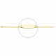 Pulsera infantil con placa redondeada de oro amarillo de 18 Kt, cadena marinera de 3 mm