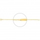 Pulsera infantil con placa recta de oro amarillo de 18 Kt, cadena grano de café de 1 mm
