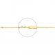 Pulsera infantil con placa recta de oro amarillo de 18 Kt, cadena grano de café