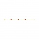Pulsera infantil de oro amarillo de 18 Kt con esmalte, mariquita