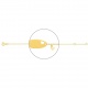 Pulsera infantil con placa ovalada de oro amarillo, corazón calado y colgante