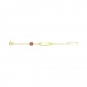Pulsera infantil con placa de oro amarillo, mariposa grande