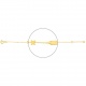 Pulsera infantil con placa de oro amarillo, mariposa grande