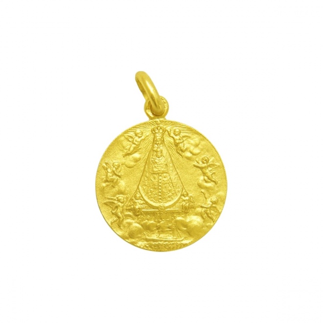 Medalla Virgen Begoña de oro amarillo de 18 Kt