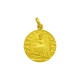 Medalla Virgen de las Angustias de frente de oro amarillo de 18 Kt
