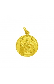 Medalla Nuestra Señora del Rosario de oro amarillo de 18 Kt