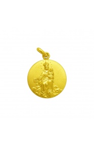 Medalla Virgen de la Merced de oro amarillo de 18 Kt
