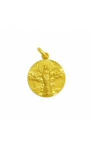 Medalla Virgen del Pilar Reja de oro amarillo de 18 Kt