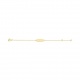 Pulsera infantil con placa ovalada de oro amarillo, cadena extrafina