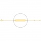 Pulsera infantil con placa rectangular de oro amarillo, cadena extrafina