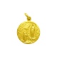 Medalla Nuestra Señora de Lourdes de oro amarillo de 18 Kt