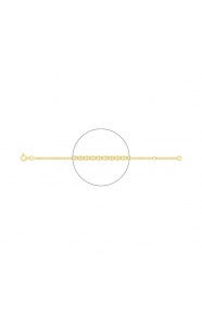 Pulsera de bebé de oro amarillo, cadena marinera de 1,7 mm