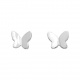 Pendientes de bebé de oro blanco de 18 Kt, mariposa