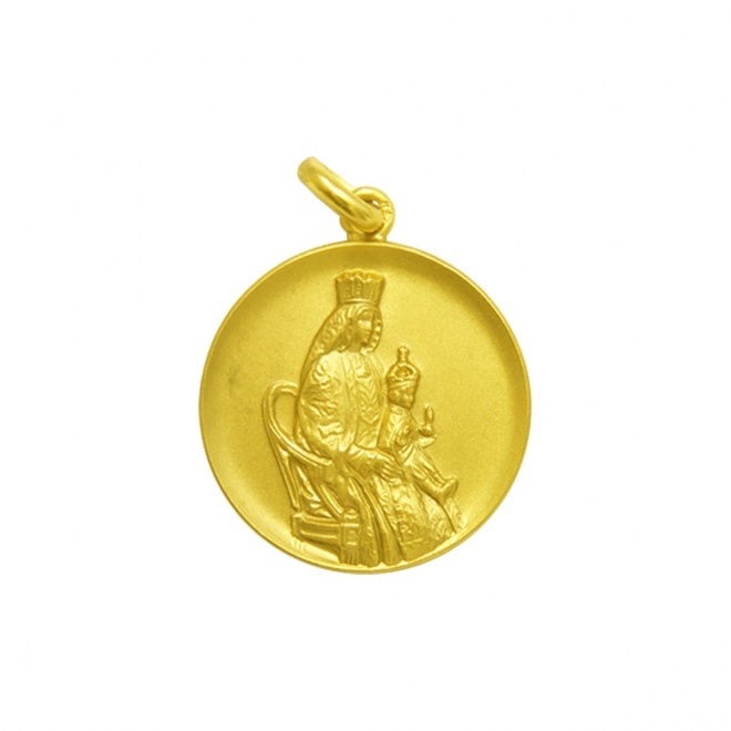 Medalla Nuestra Señora de los Reyes de oro amarillo de 18 Kt