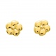 Pendientes de bebé de oro amarillo de 18 Kt, flor