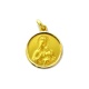Medalla Virgen del Carmen Corona de oro amarillo de 18 Kt, bisel lapidado
