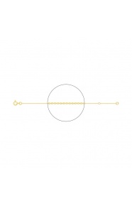 Pulsera de bebé de oro amarillo de 18 Kt, cadena forzada fina