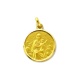Medalla Virgen del Carmen Manto de oro amarillo de 18 Kt, bisel lapidado