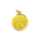 Medalla Nuestra Señora del Mar de oro amarillo de 18 Kt, bisel lapidado