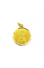 Medalla Nuestra Señora del Mar de oro amarillo de 18 Kt, bisel lapidado
