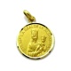 Medalla Santa María Real de la Almudena de oro amarillo de 18 Kt, bisel lapidado