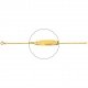 Pulsera infantil con placa redondeada de oro amarillo de 18 Kt, cadena veneciana