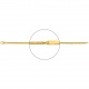 Pulsera infantil con placa recta de oro amarillo de 18 Kt, cadena veneciana calada