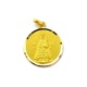 Medalla Nuestra Señora de los Desamparados de oro amarillo de 18 Kt, bisel lapidado