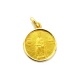 Medalla Nuestra Señora de Nuria de oro amarillo de 18 Kt, bisel lapidado